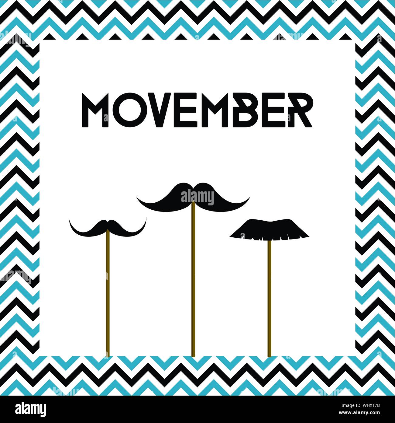 Movember. Mens health month. Cancer awareness. Vector banner Stock Vector