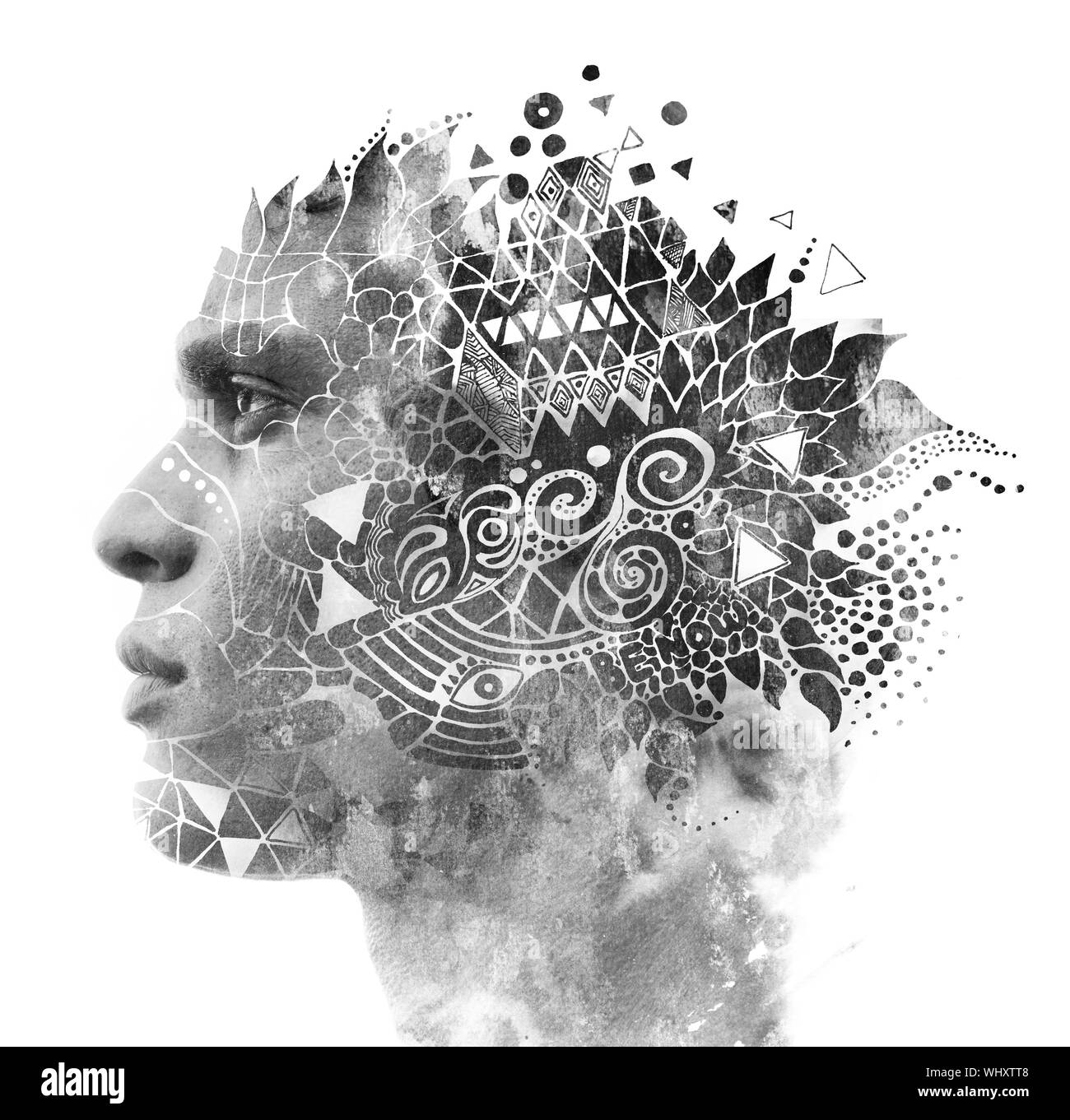 Paintography. Blends in with original artwork Stock Photo Alamy