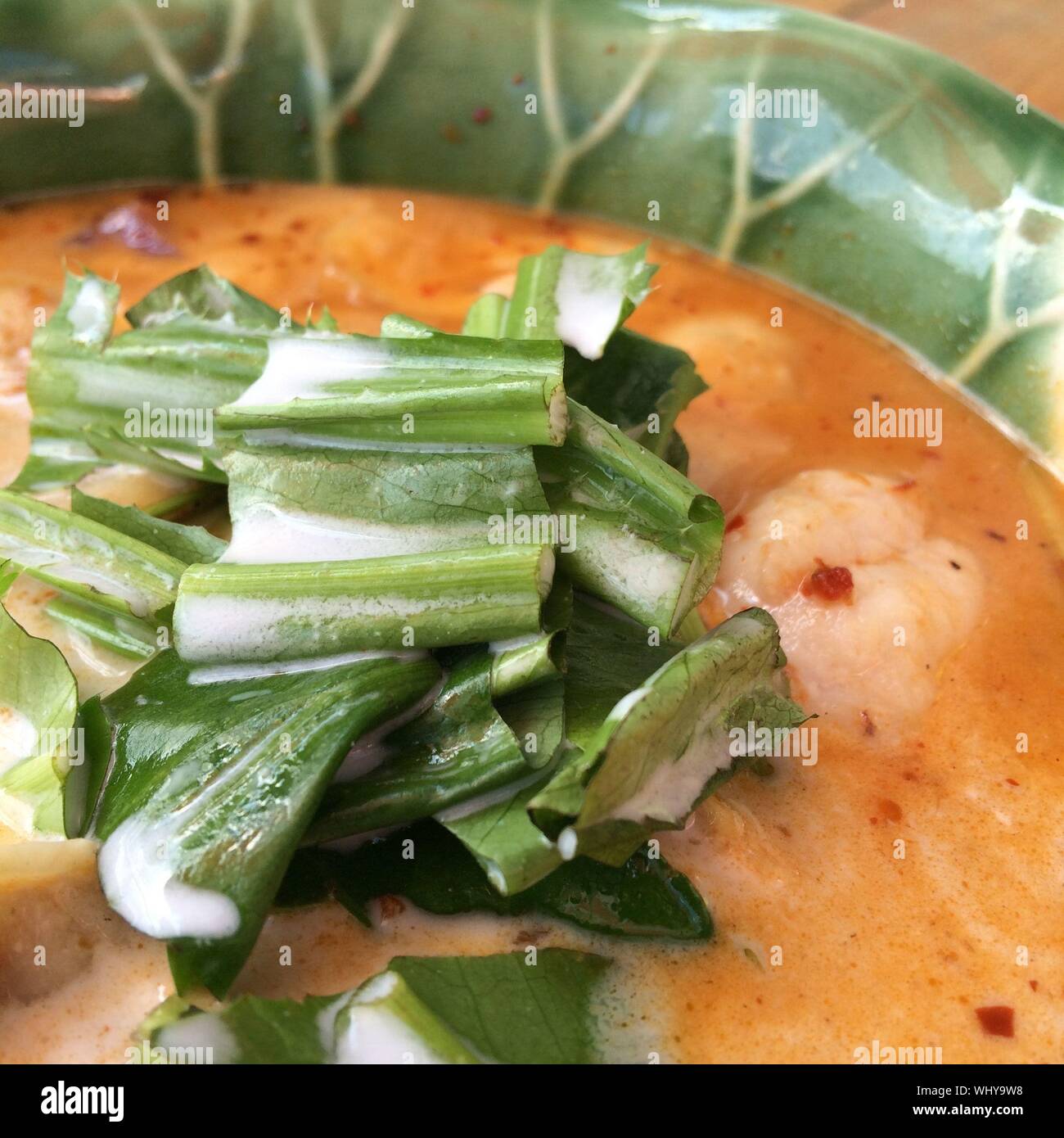 Close-up Of Tom Yum Soup Stock Photo