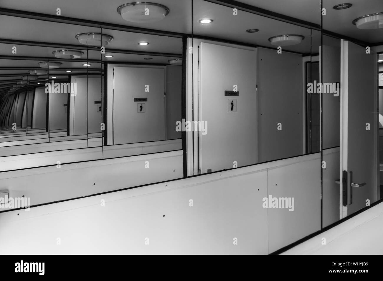 Public bathroom mirror hires stock photography and images Alamy