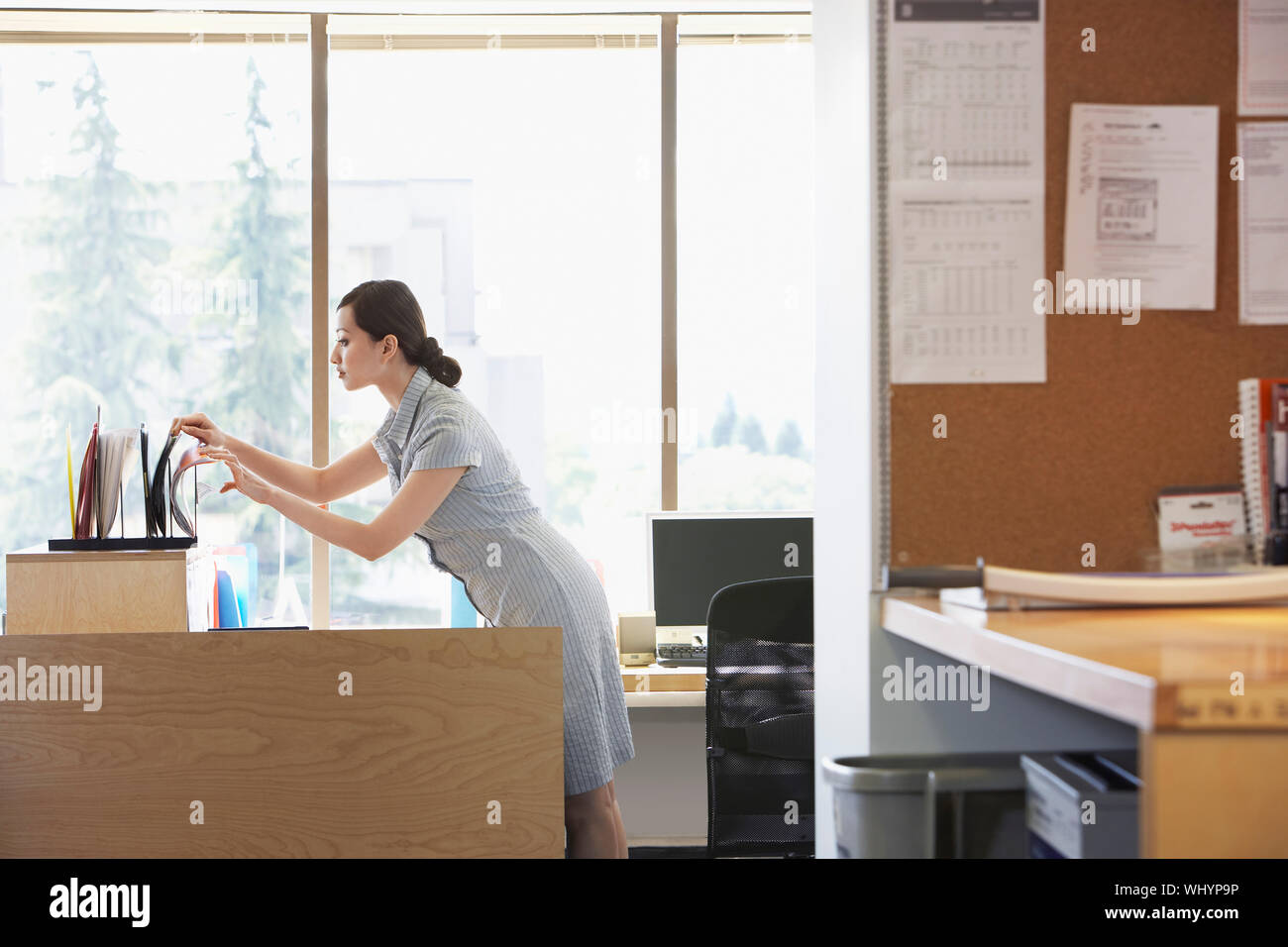 Office worker searching files in hi-res stock photography and images ...