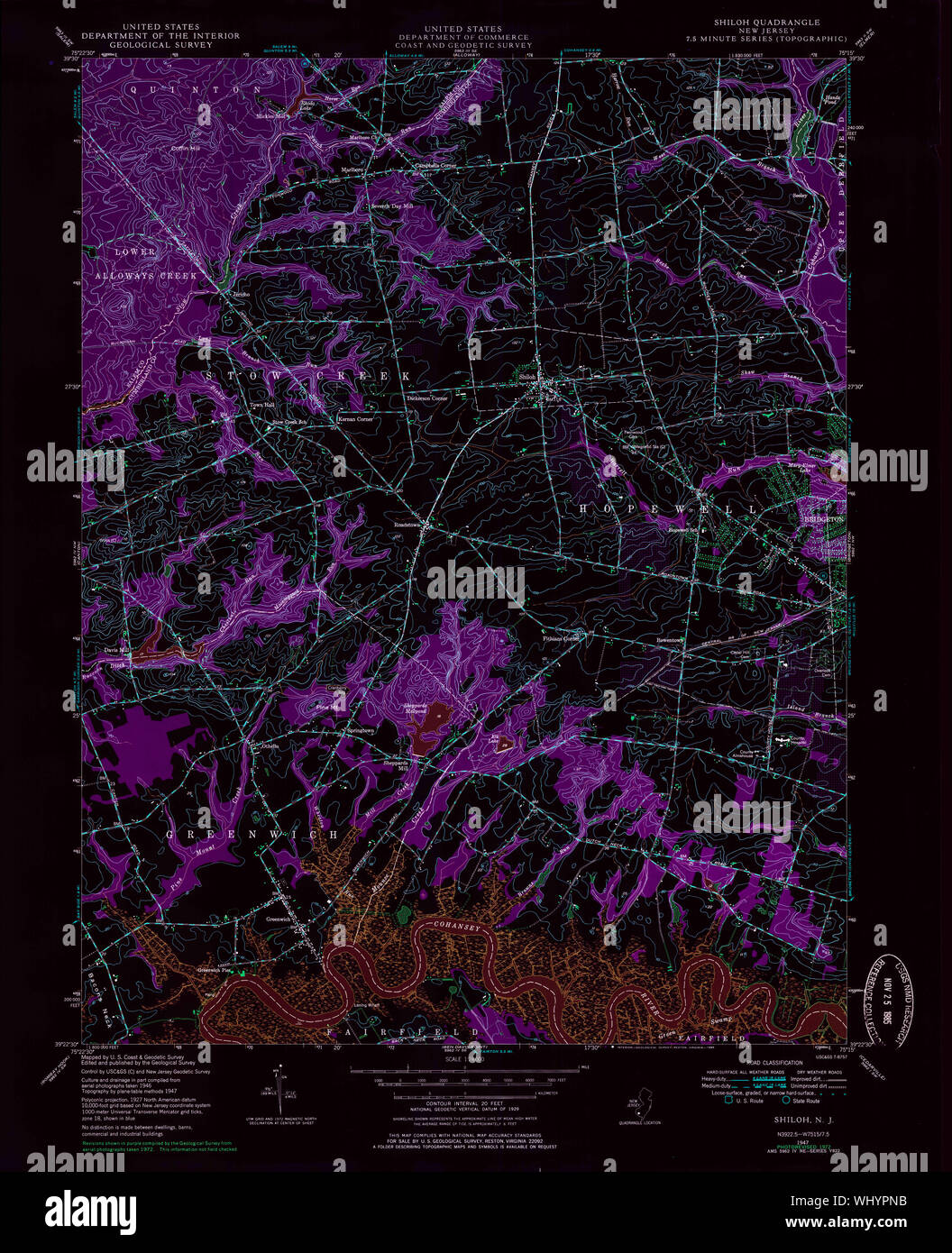 Map of shiloh new jersey hires stock photography and images Alamy