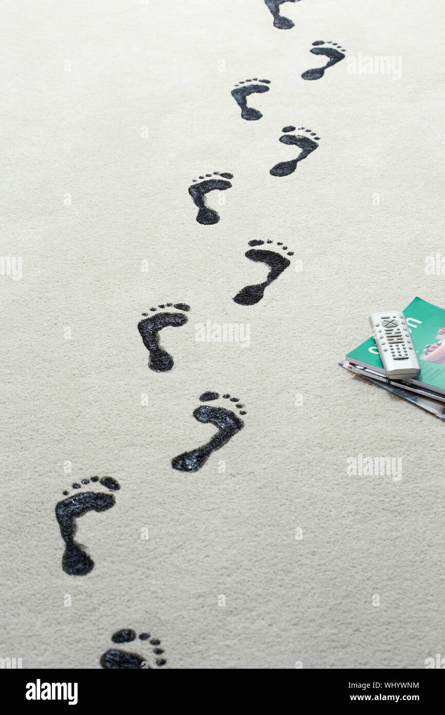 Dirty footprints carpet hires stock photography and images Alamy