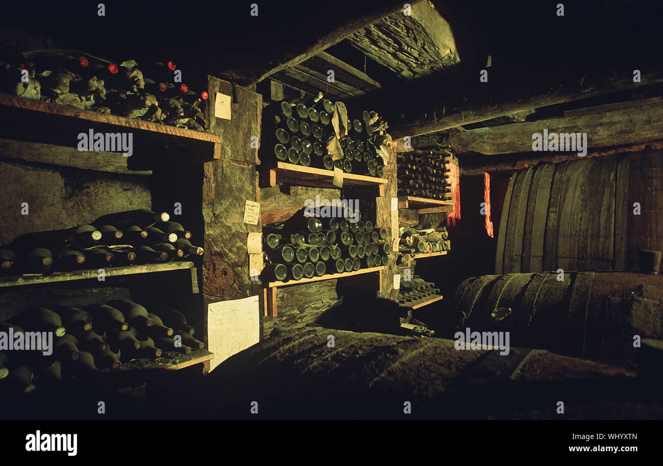 Underground wine cellar Stock Photo Alamy