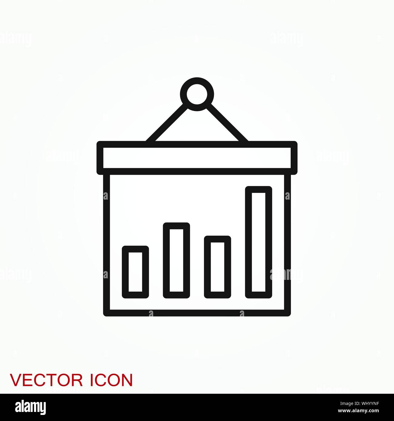 Analytics icon. Vector illustration style is flat iconic symbol Stock Vector