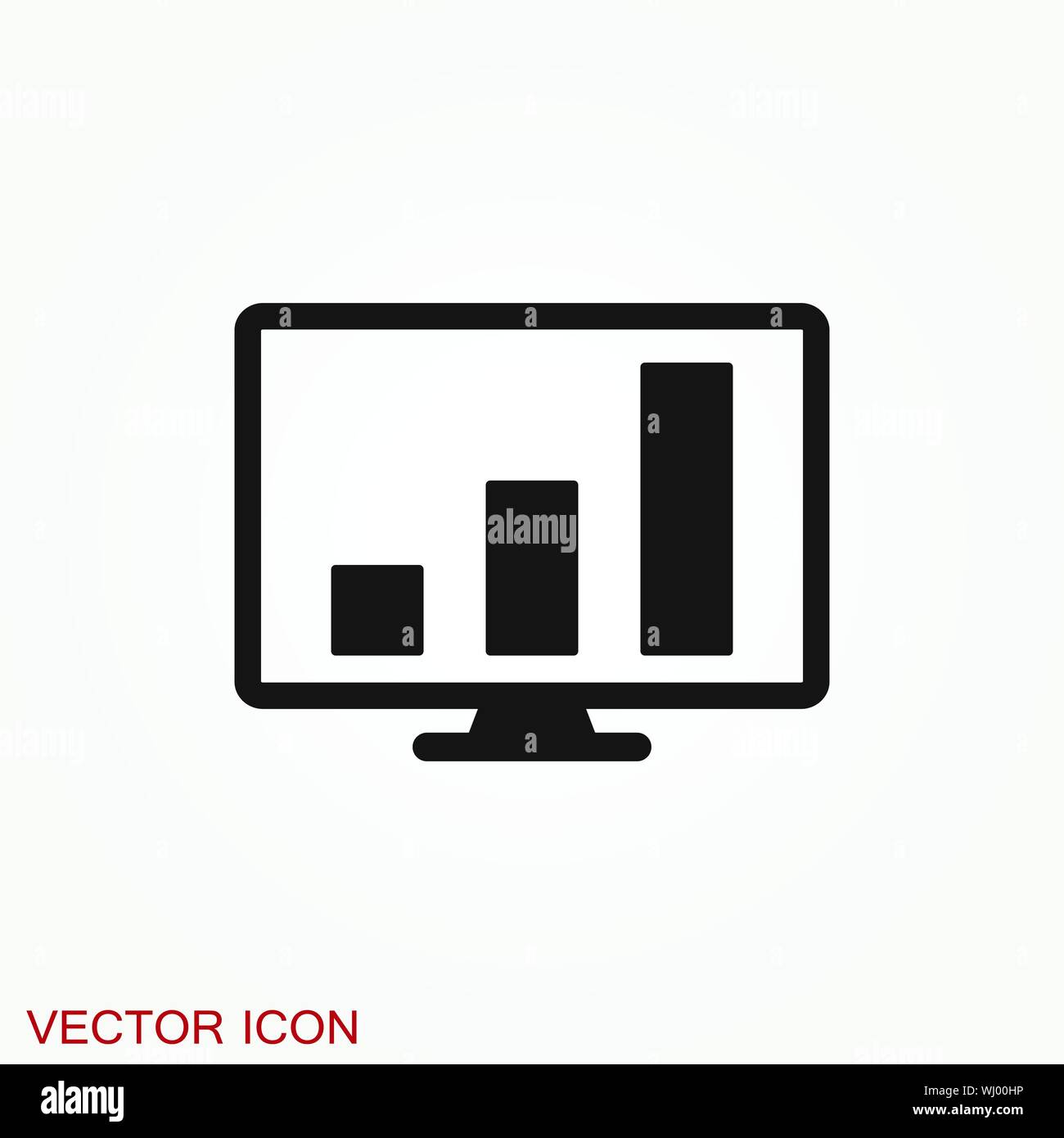 Analytics icon. Vector illustration style is flat iconic symbol Stock Vector