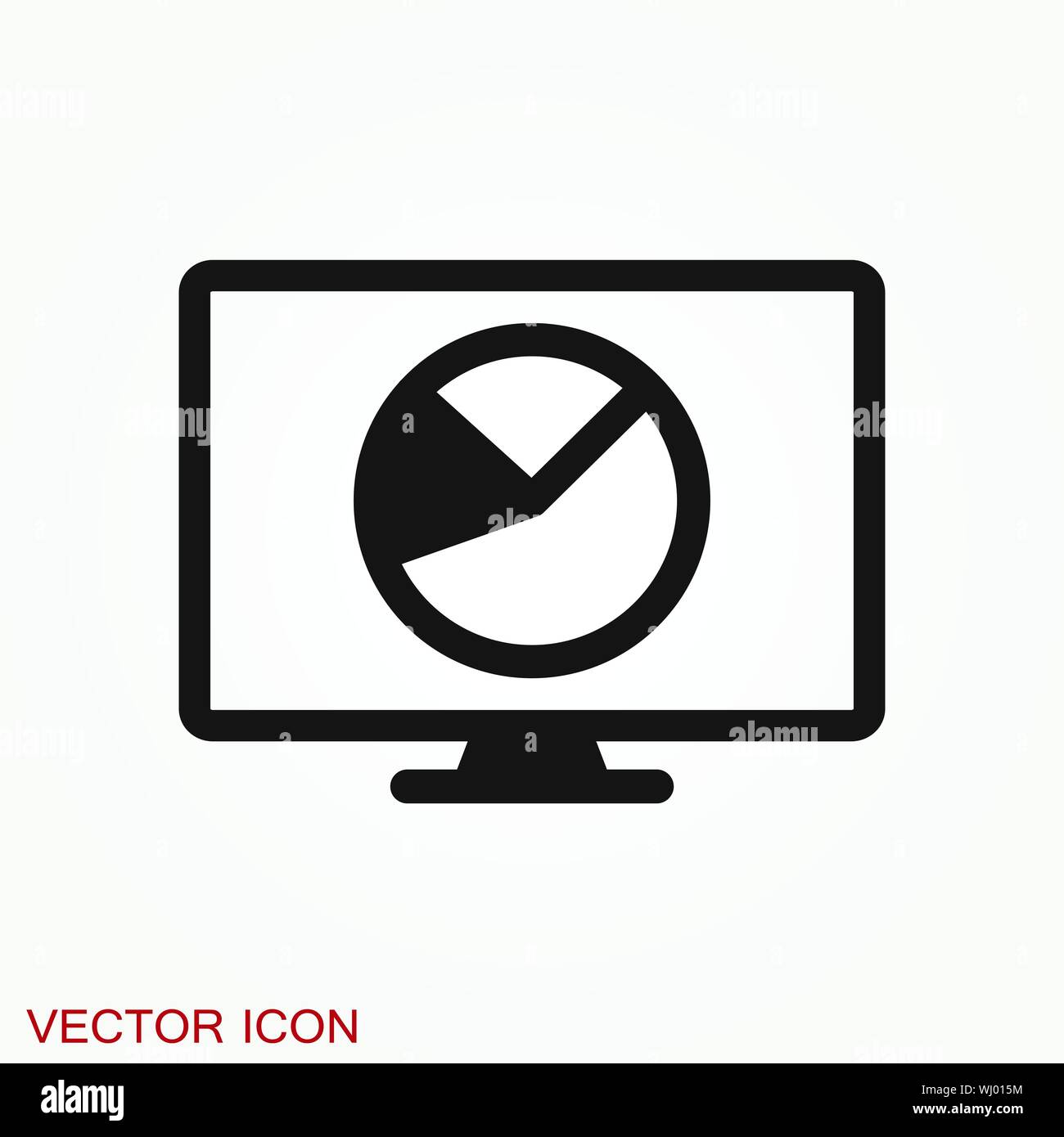 Analytics icon. Vector illustration style is flat iconic symbol Stock Vector