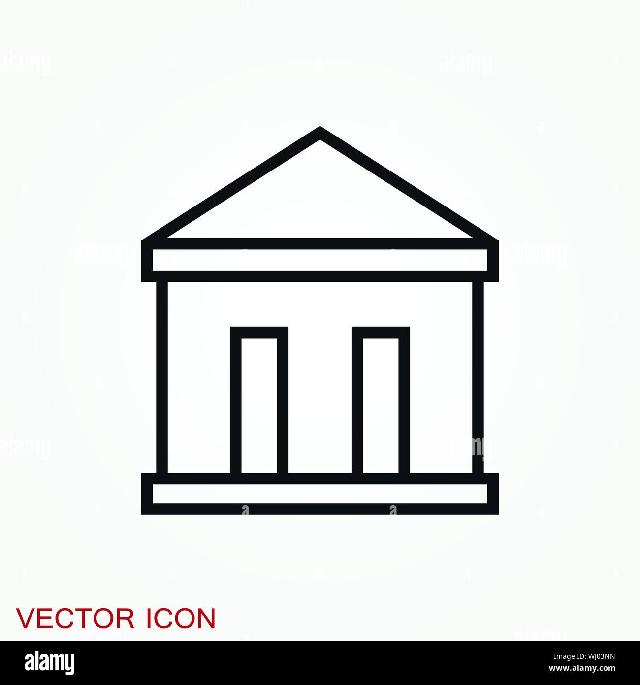 Bank icon design template. Vector icon, symbol Stock Vector Image & Art ...