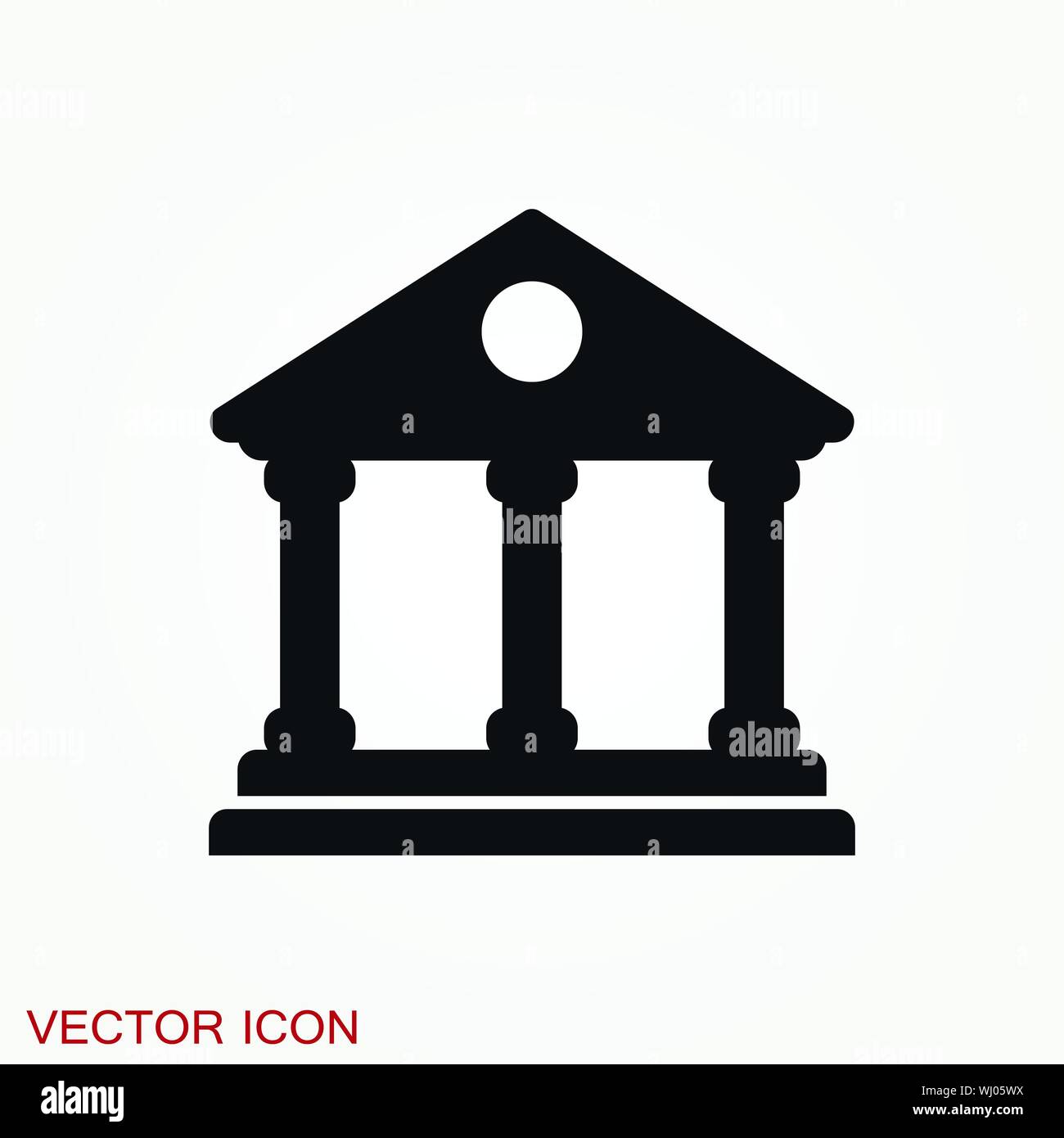 Bank icon design template. Vector icon, symbol Stock Vector