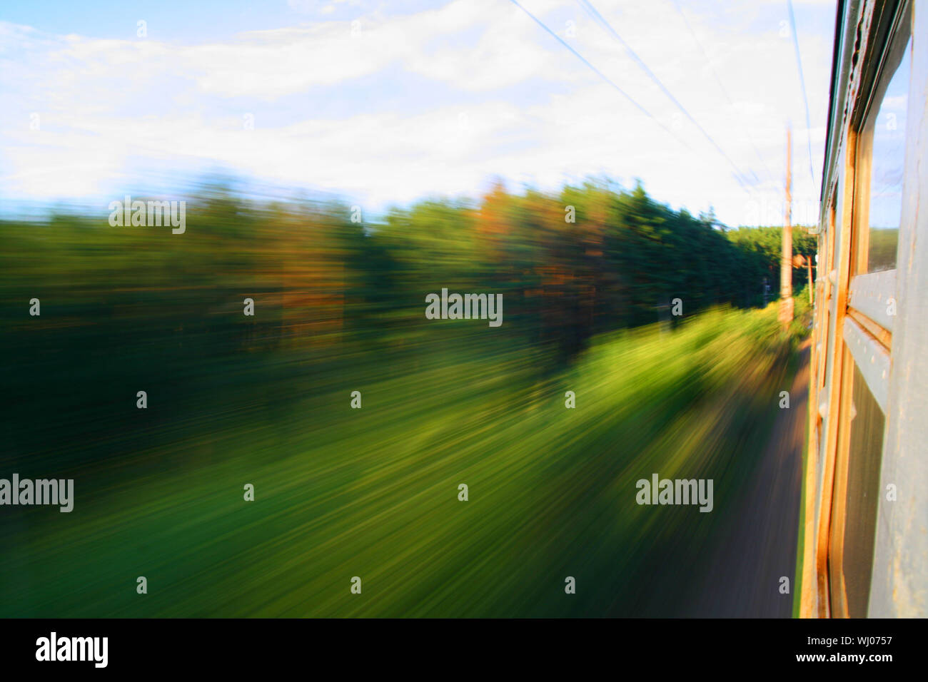 Relative Motion Train Window speed motion from the train window Stock Photo - Alamy