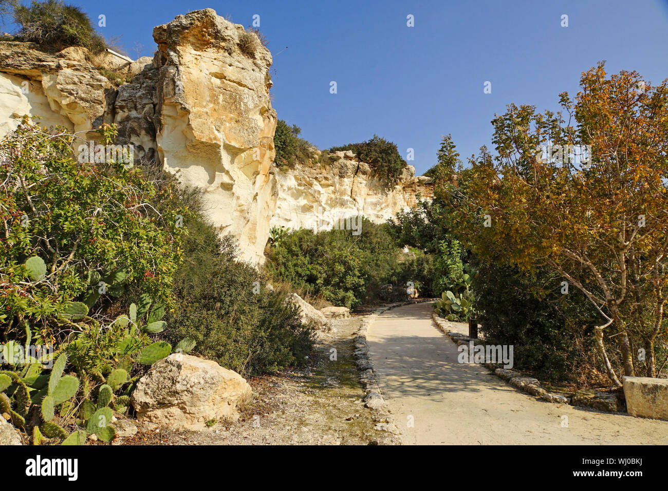 Entrance to a Bell cave at Beit Guvrin National Park. Beit Guvrin-Maresha National Park is a national park in central Israel, 13 kilometers from Kirya Stock Photo