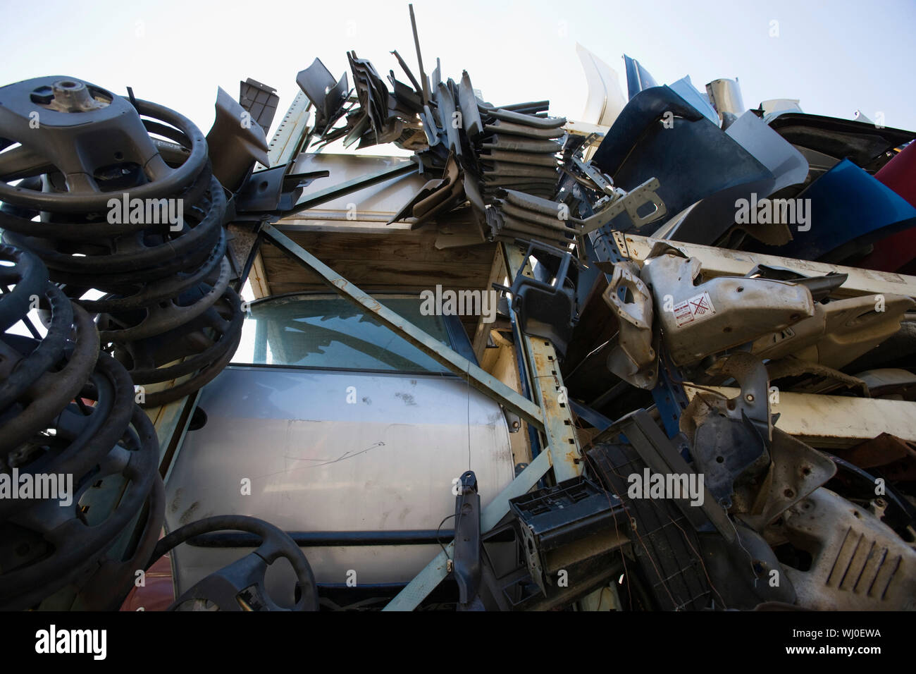 Car parts in Junkyard Stock Photo Alamy