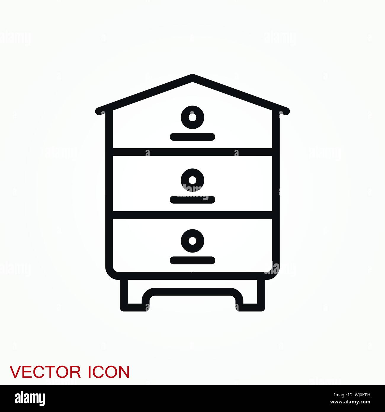 Beehive vector icon. beehive sign on background. Stock Vector