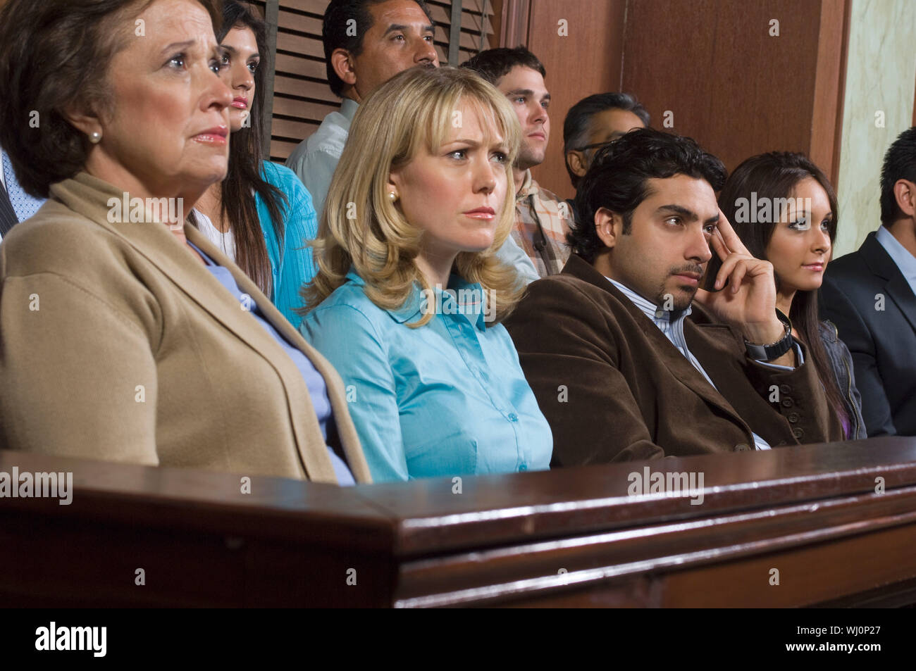 Jurors during trial Stock Photo Alamy