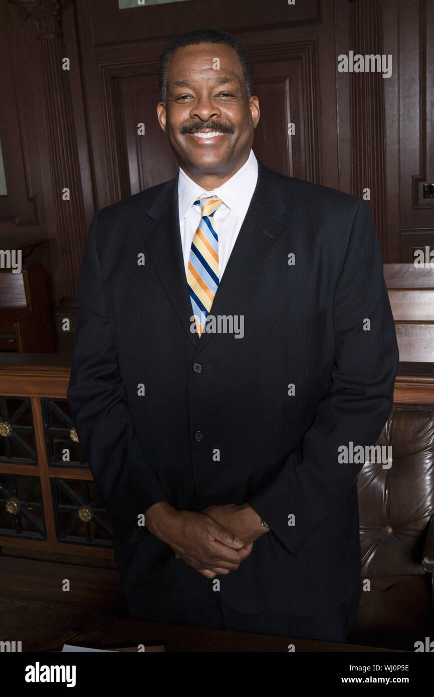 Man standing in court, portrait Stock Photo Alamy