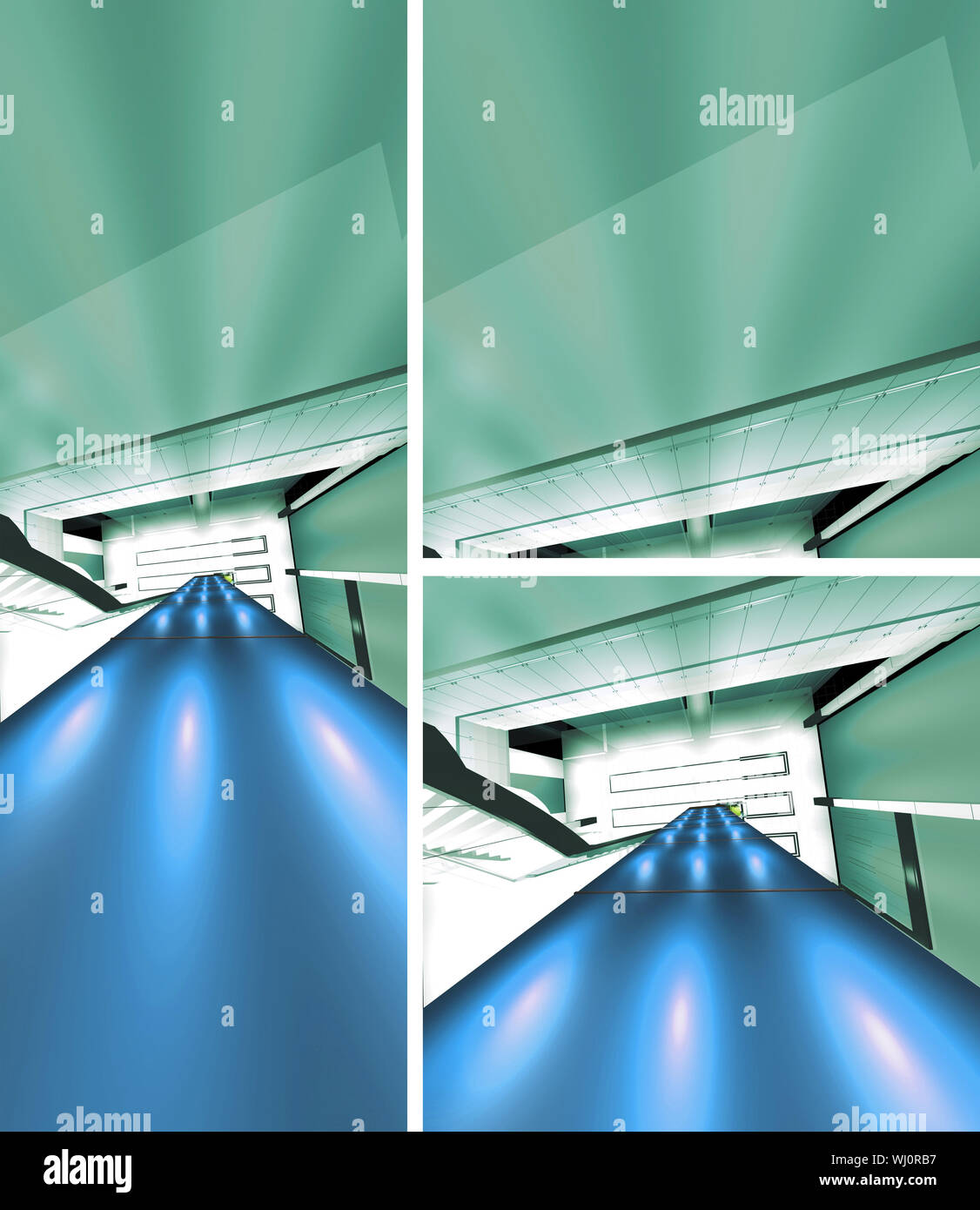 Future 3d render architecture blue hi-res stock photography and images ...
