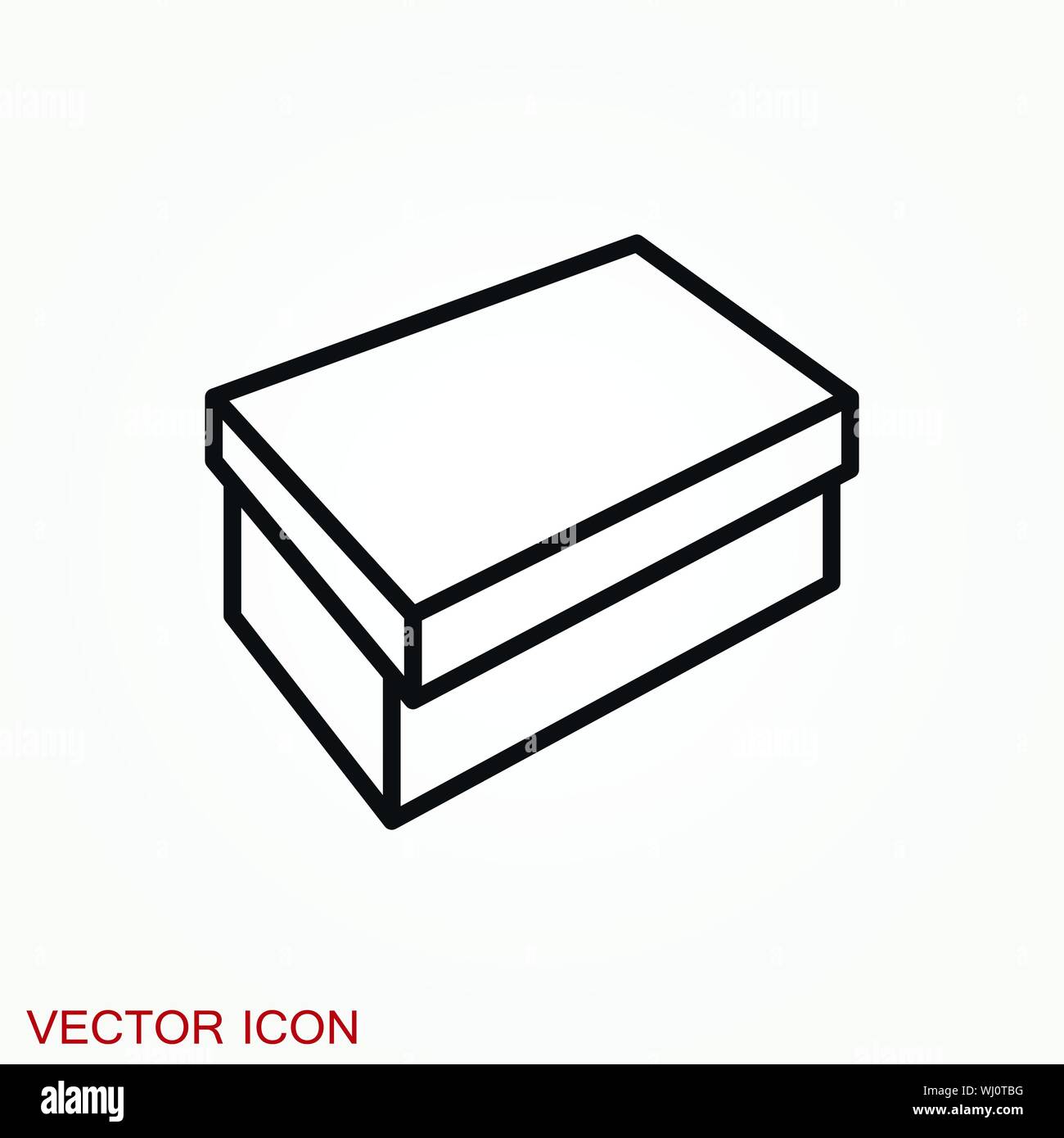 Box icon or logo in modern style. Stock Vector