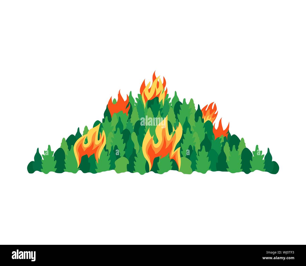 Forest fires disaster tree Stock Vector