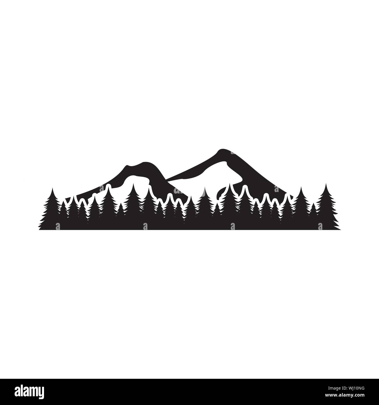 Mountain graphic design template vector isolated illustration Stock ...