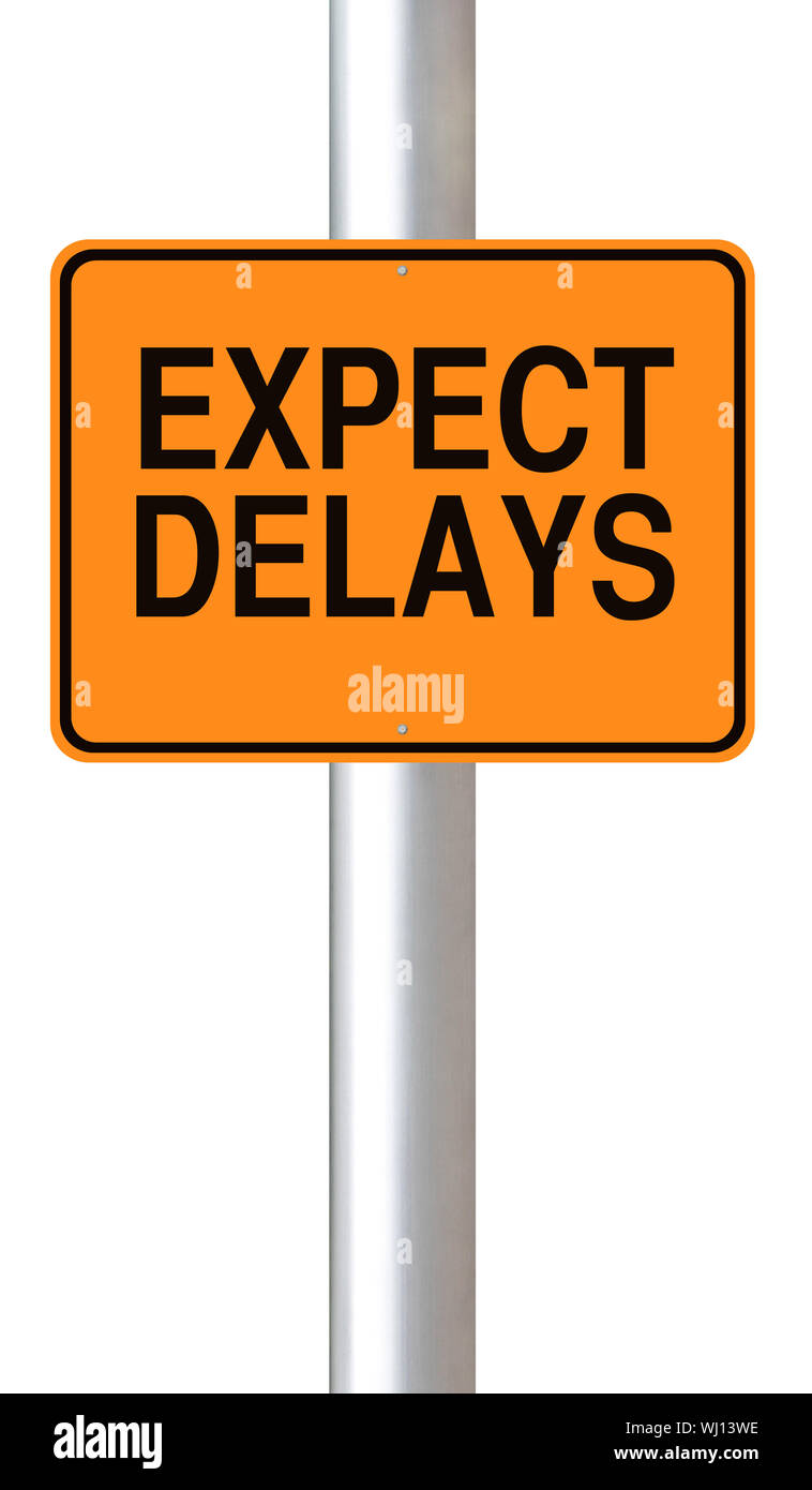 Expect Delays Stock Photo