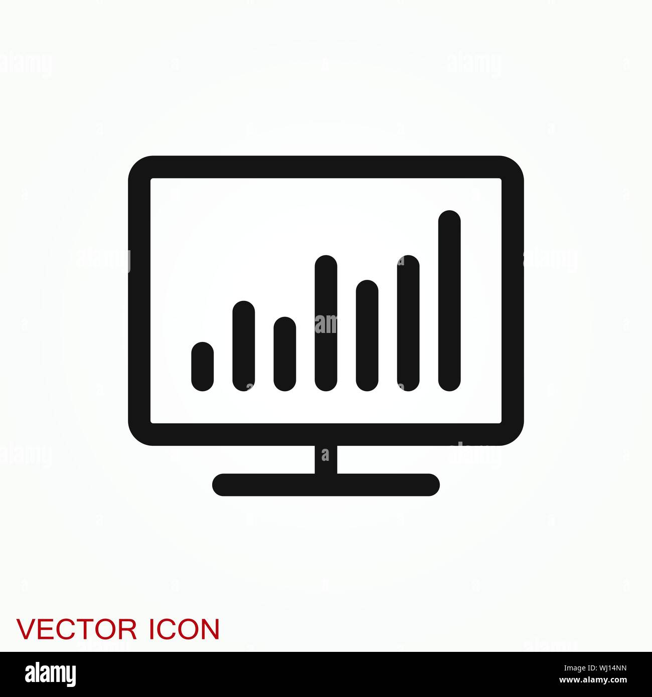 Analytics icon. Vector illustration style is flat iconic symbol Stock Vector