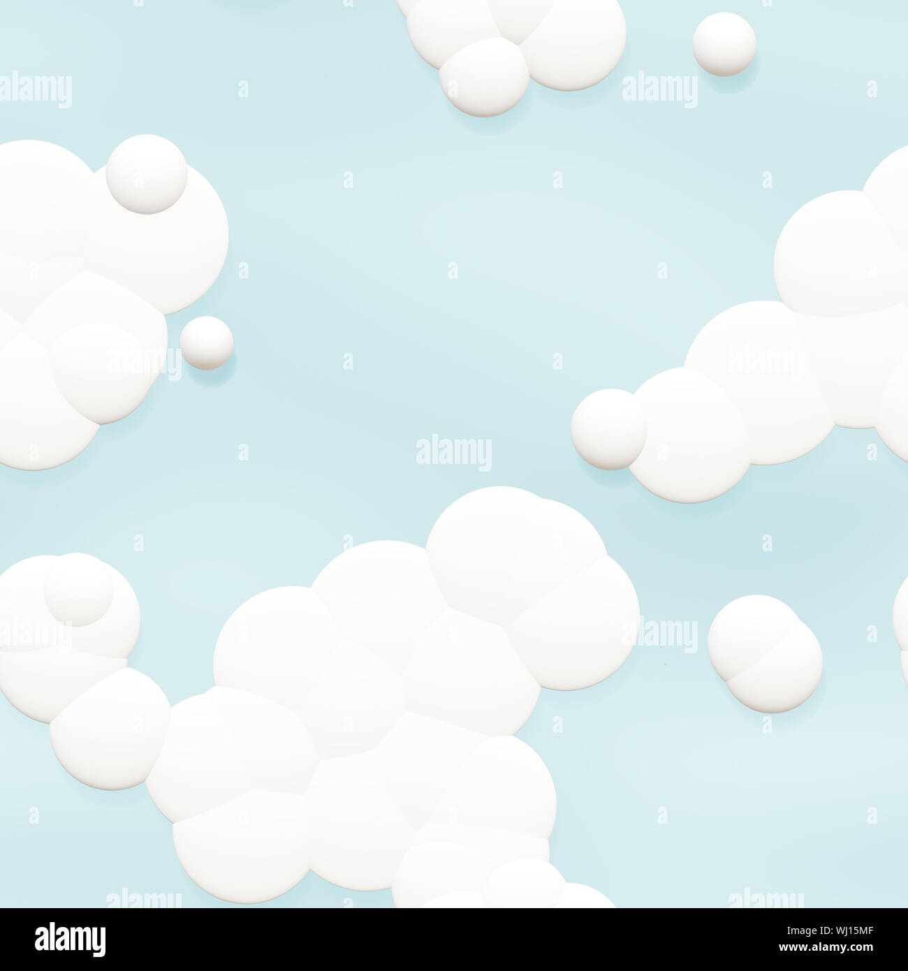 Seamless Cartoon Clouds Background in Sky Blue Stock Photo Alamy