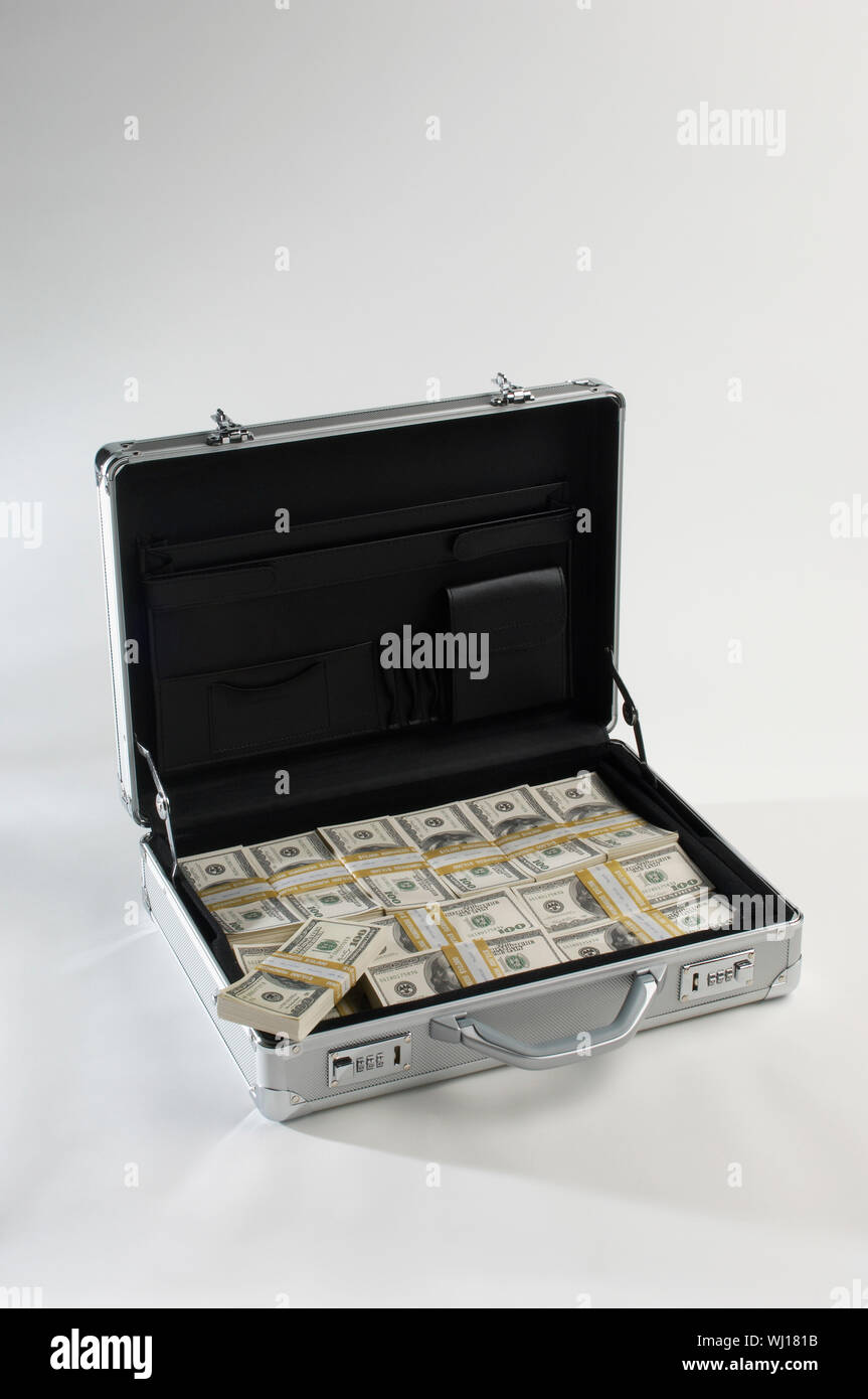 Briefcase Full of Money Stock Photo Alamy