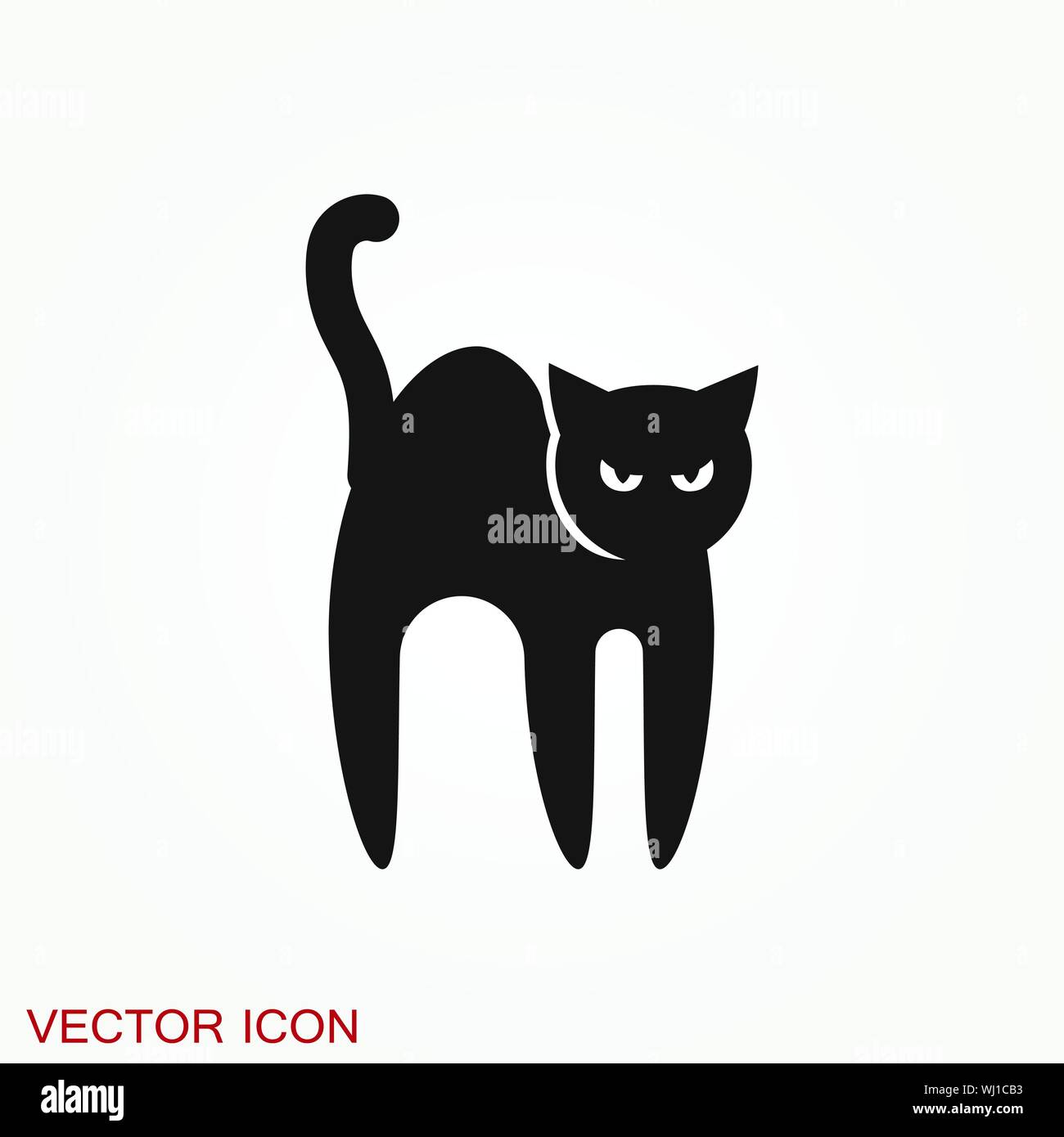 Cat icon. Logo design vector template Flat style Stock Vector Image ...