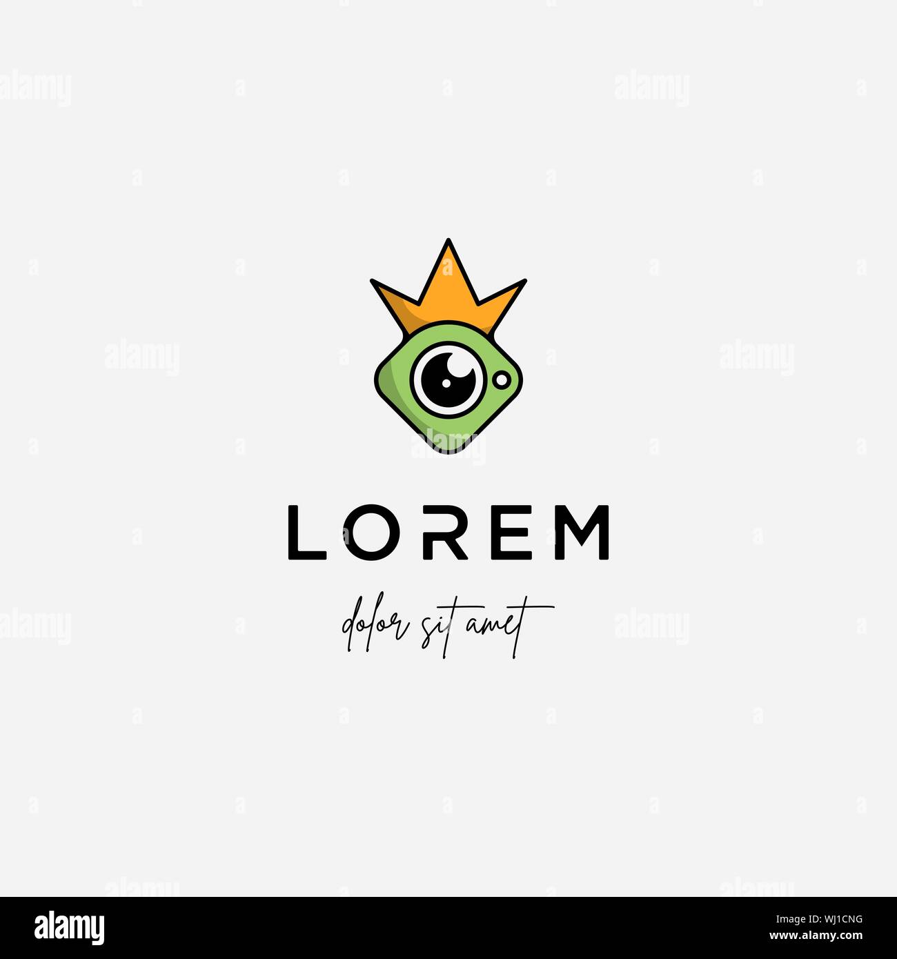 King Camera Logo Template Vector Design Stock Vector