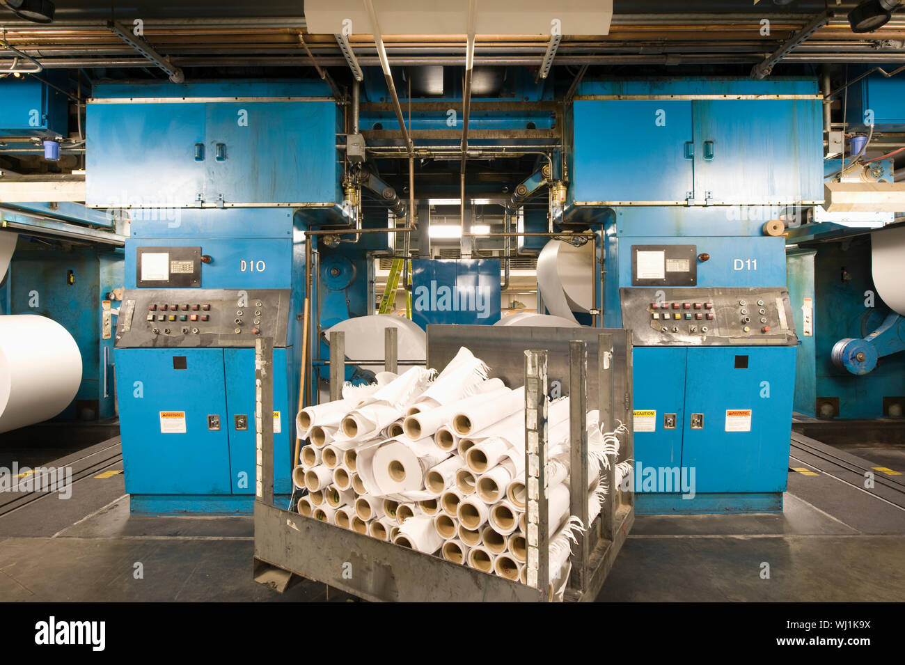 Interior view of a newspaper factory Stock Photo Alamy