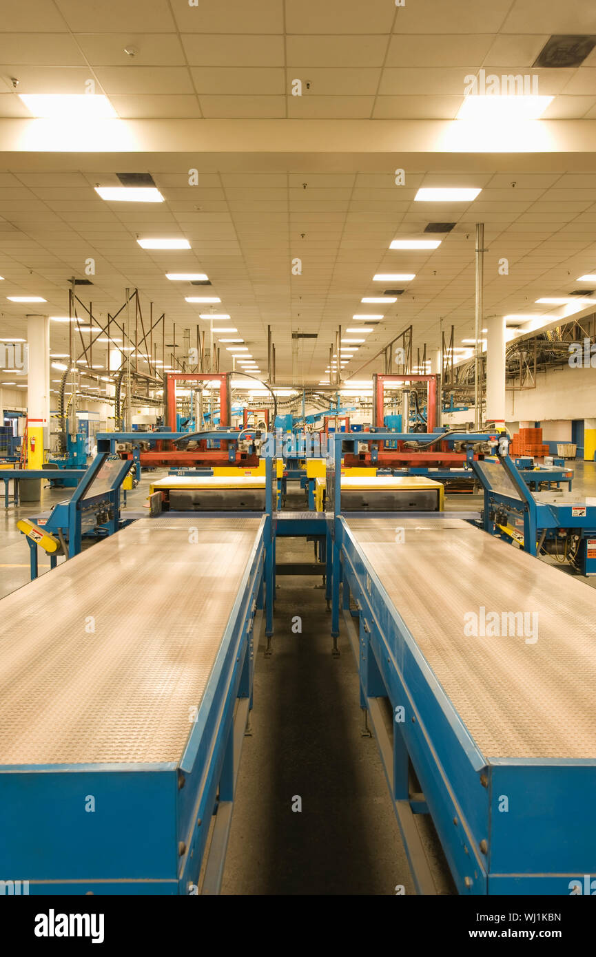 Interior view of a newspaper factory Stock Photo Alamy