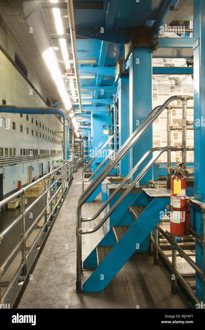 View of newspaper production and printing process Stock Photo Alamy