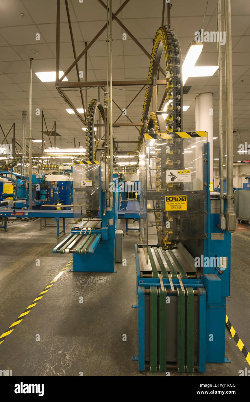 Interior view of a newspaper factory Stock Photo Alamy
