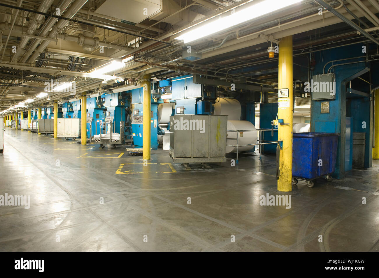 Interior view of a newspaper factory Stock Photo Alamy