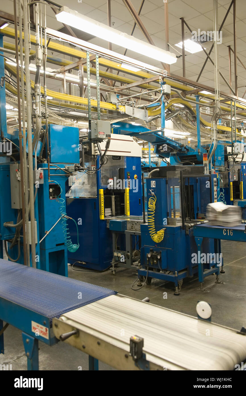 View of newspaper production and printing process Stock Photo Alamy