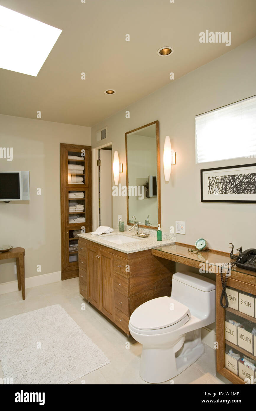View of a luxury bathroom in a house Stock Photo Alamy