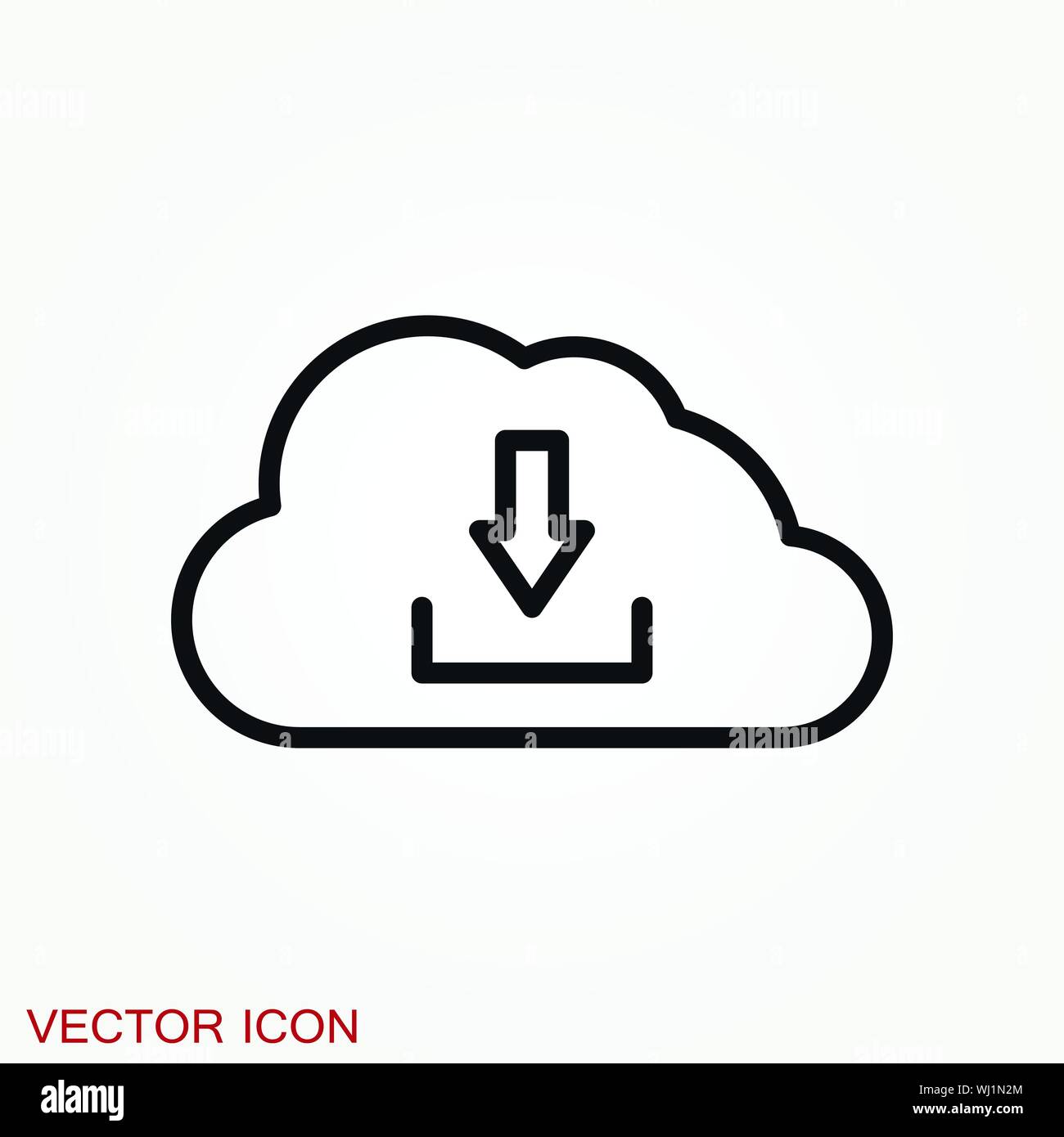 Cloud icon, outline and solid vector illustration Stock Vector