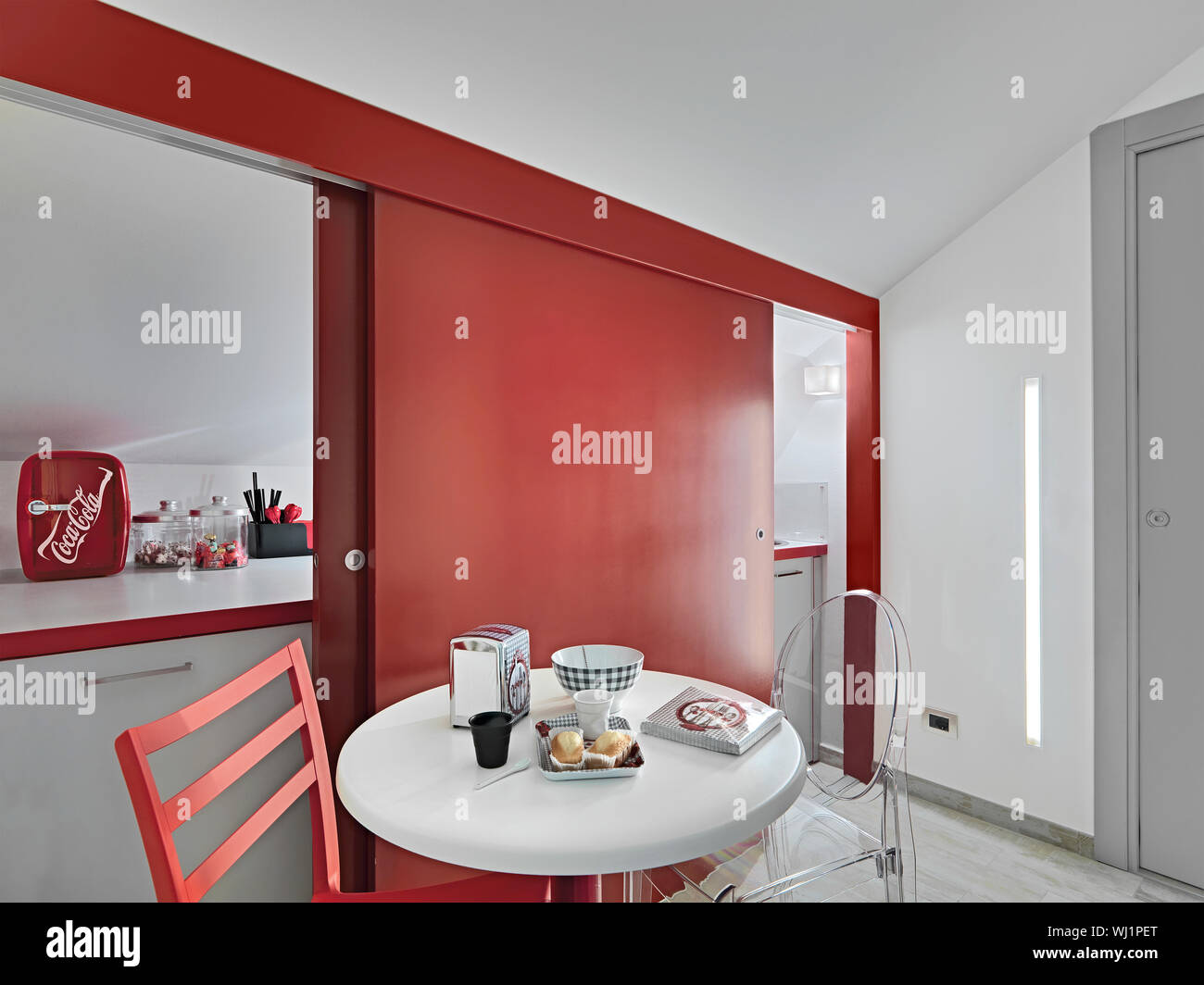 Red Sliding Door Stock Photos Red Sliding Door Stock