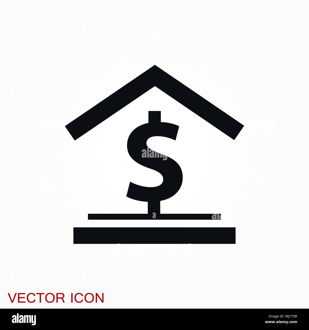 Bank icon design template. Vector icon, symbol Stock Vector