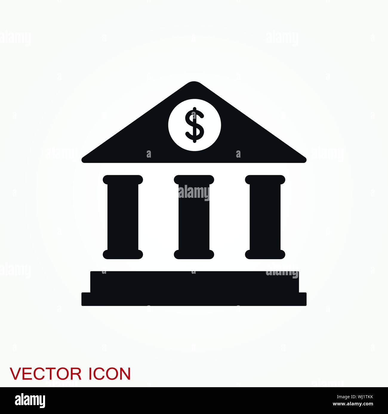 Bank icon design template. Vector icon, symbol Stock Vector