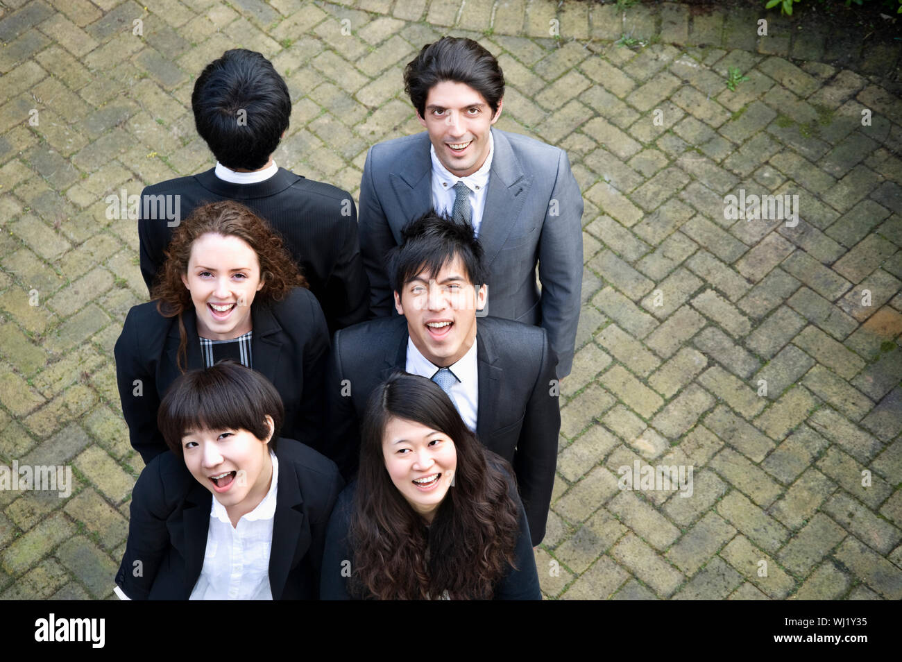 Happy multi ethnic business team Stock Photo - Alamy