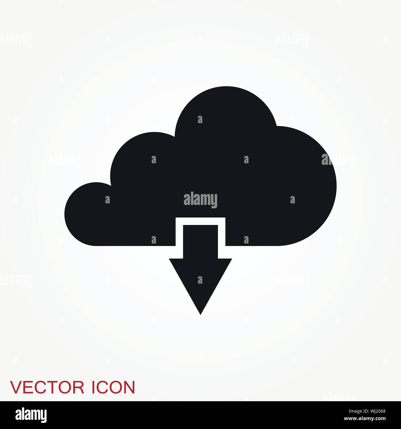 Cloud icon, outline and solid vector illustration Stock Vector