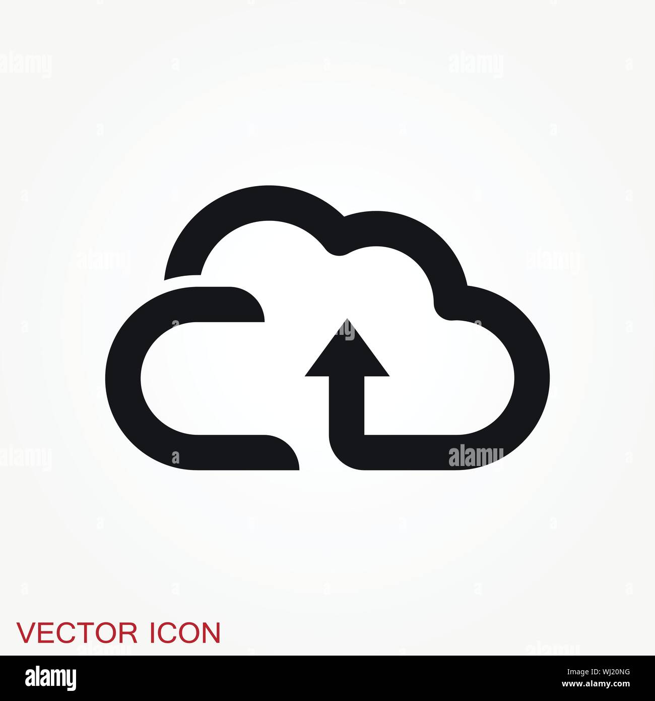 Cloud icon, outline and solid vector illustration Stock Vector