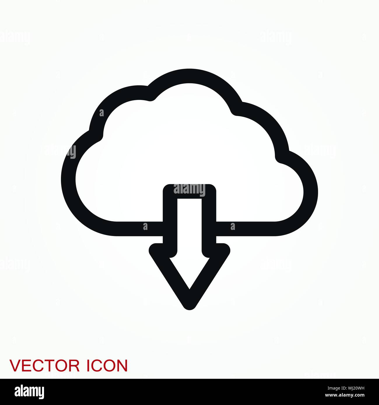 Cloud icon, outline and solid vector illustration Stock Vector Image ...