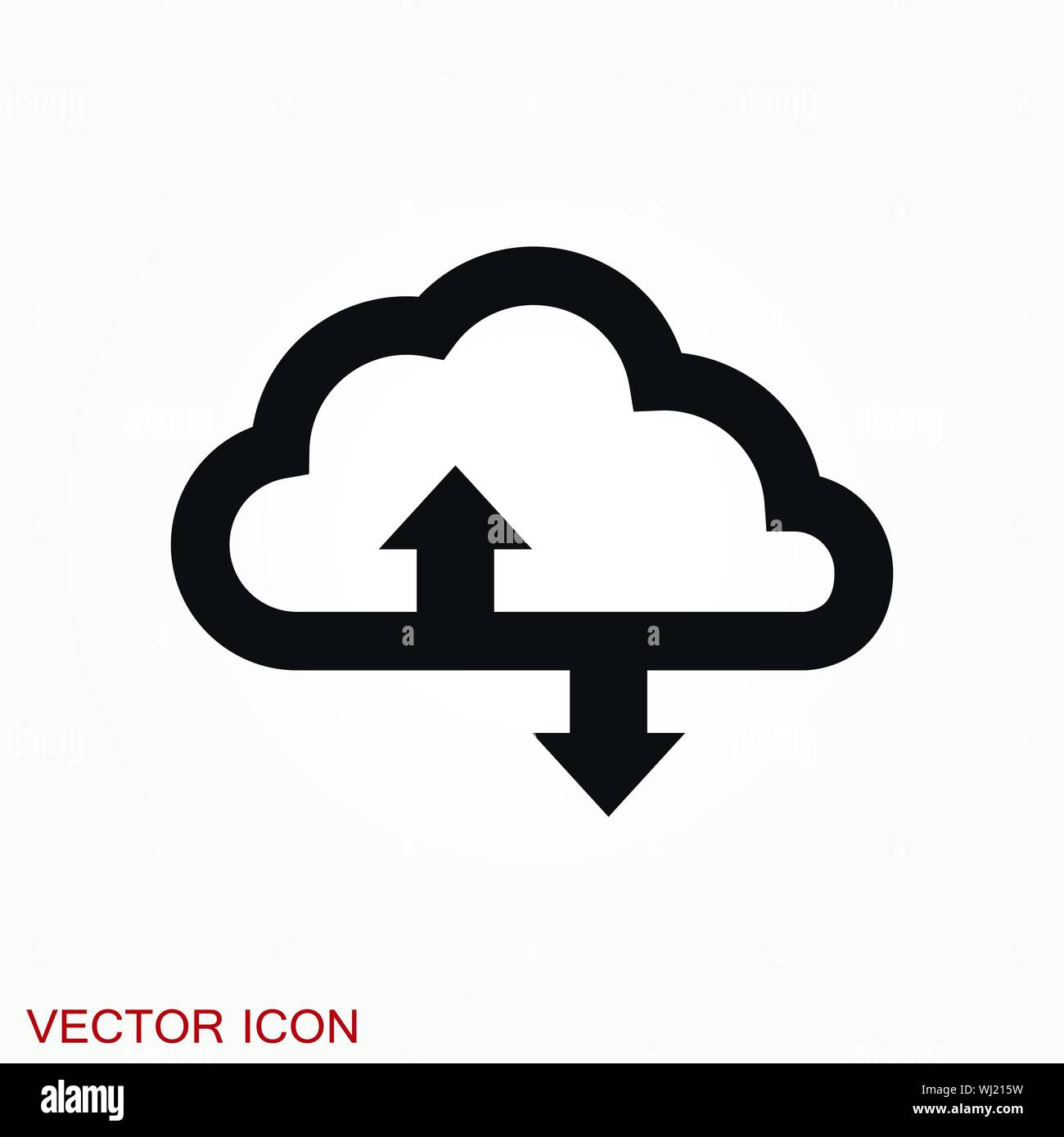 Cloud icon, outline and solid vector illustration Stock Vector