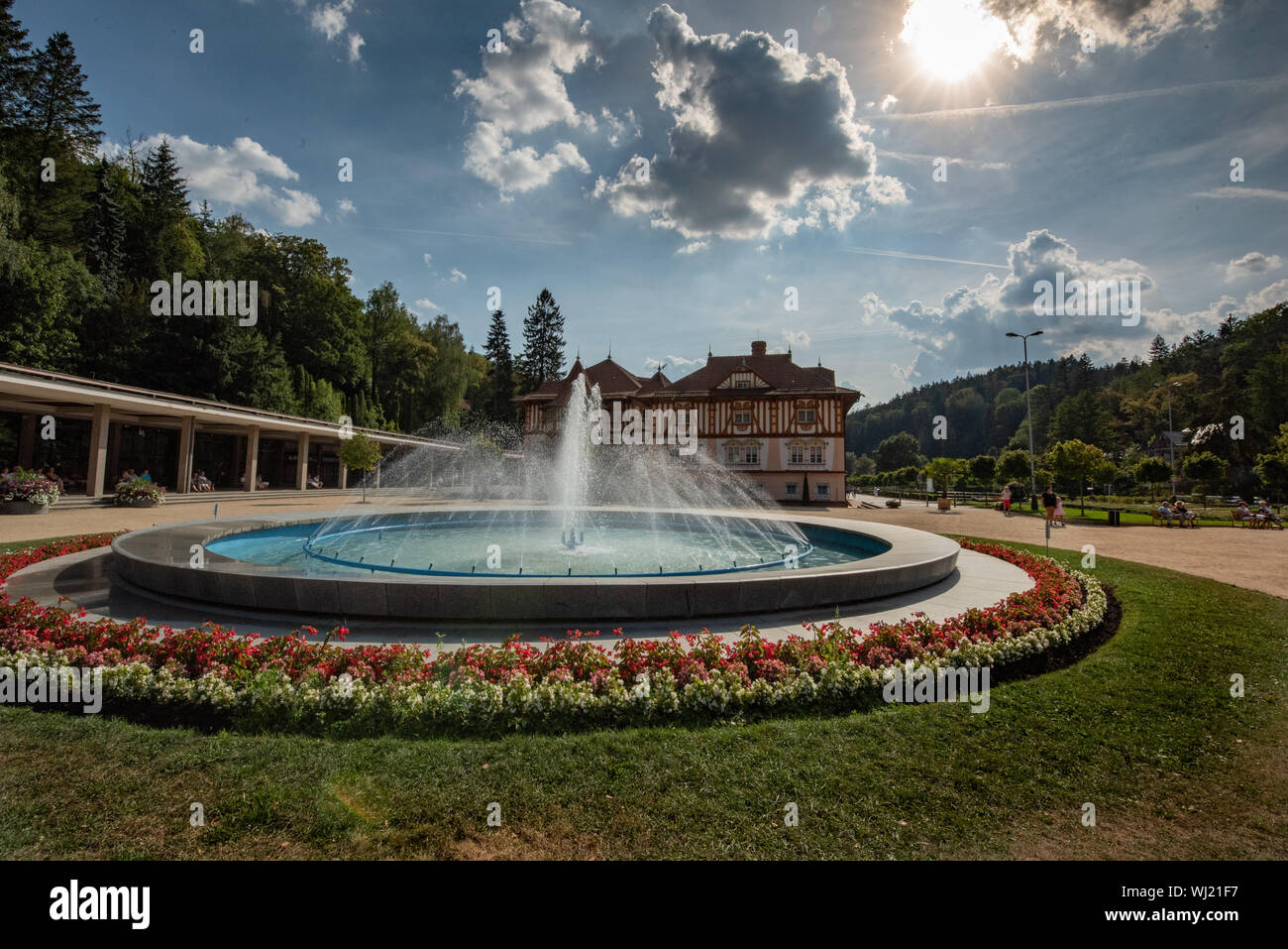 Watering place and spa at Luhacovice Stock Photo