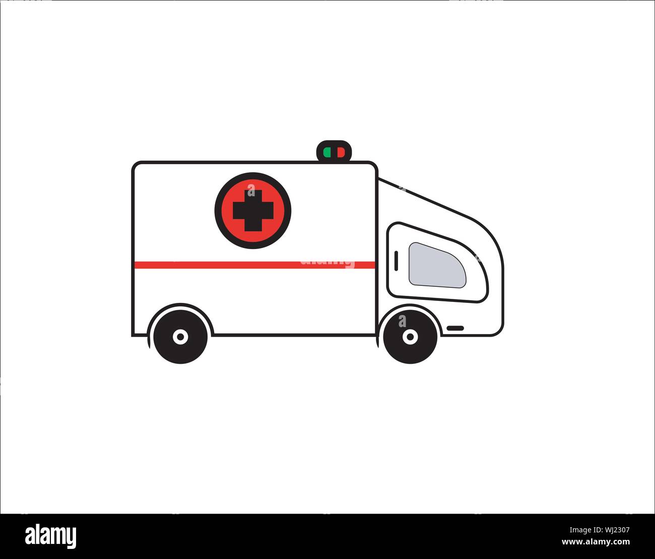Isolated ambulance icon vector image Stock Vector