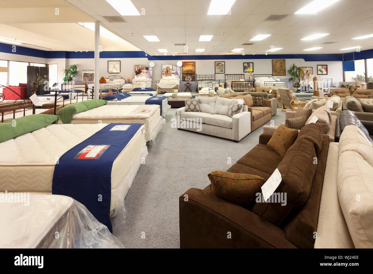 Interior of furniture store Stock Photo Alamy