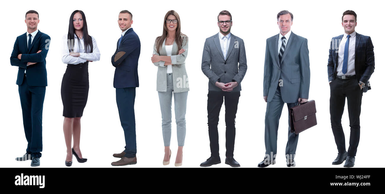 group of successful business people standing in a row Stock Photo - Alamy