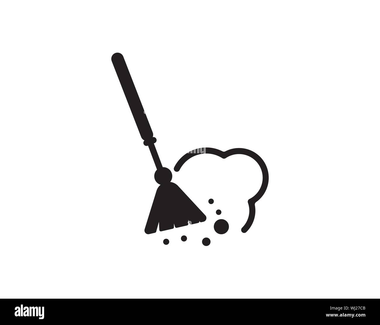 simple feather duster illustration. Cleaning vector icon Vector Stock